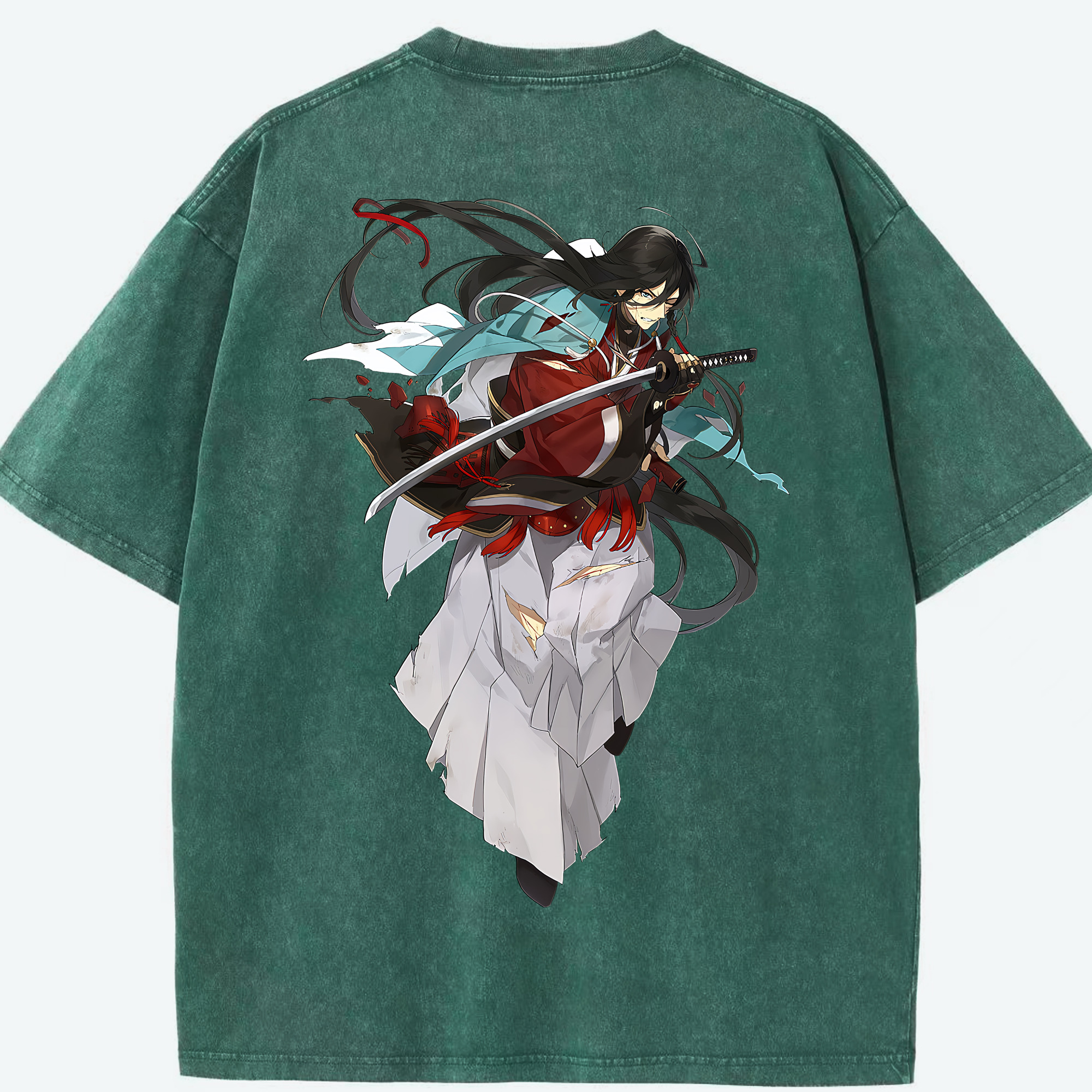 （画像用） 刀剣乱舞 Touken Ranbu 綿100% ヴィンテージ風 半袖Tシャツ（背面プリント）